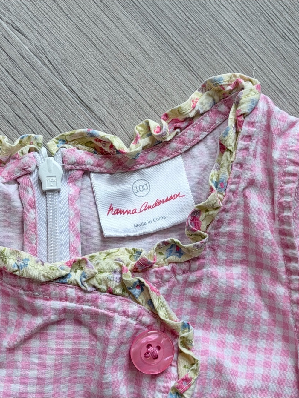 Hanna Andersson Ruffle Sundress - Pink/Purple (size 100 or US 4) - Picture 3 of 4